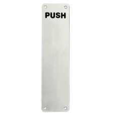 Exel Stainless Steel Finger Plate - Push - 300 x 75 x 1.5mm - Satin