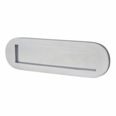 Radius Letter Plate - 254 x 77mm - Satin Chrome