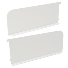 elfa Twin Slot Shelving System - Shelf Book End/Shelf End - 300mm Length - Right/Left - White