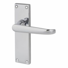 Exel Polished Chrome Victorian Straight Latch Door Handle - 155 x 42mm