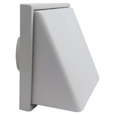 Manrose Plastic Cowled Wall Grille with Backdraft Damper - 4
