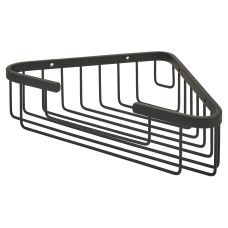 Exel Small Corner Shower Soap Dish Basket - 63 x 255 x 195mm - Matt Black