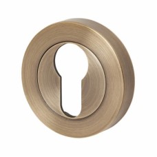 Excel Escutcheon - 52mm Diameter - Euro - Antique Brass