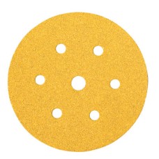 Mirka Gold Sanding Disc 7 Hole - 150mm Diameter - Grit 80 - Pack of 100