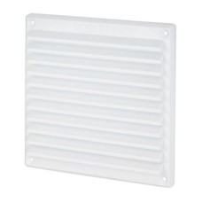 Louvre Vent - 166 x 160mm - 10360mm² Free Air Flow - White Plastic