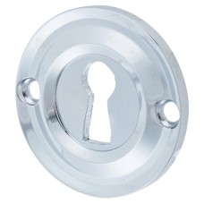 Carlisle Brass Victorian Escutcheon - 42mm Diameter - Keyhole - Polished Chrome
