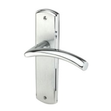 Heritage Brass by M Marcus Polished/Satin Chrome Latch Door Handle - Centaur Range - 189 x 48mm