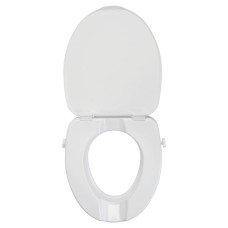 Croydex Carragh Standard Close Raised Toilet Seat with Lid - White