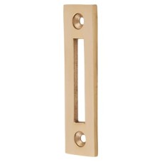 Replacement Casement Window Fastener Mortice Plate - 75mm Length - Polished Brass