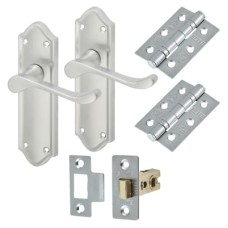 Exel Ashmead Latch Door Handle Kit - Satin Chrome