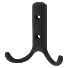 Exel Double Coat Hook - 70 x 56mm - Matt Black