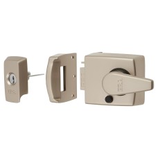 ERA BS8621:2007 Keyless Egress Nightlatch - 60mm Backset - Satin Nickel Case/ Cylinder