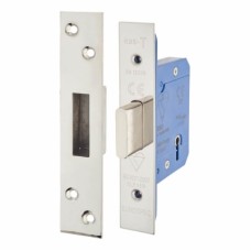 Hampstead BS3621 5 Lever Deadlock - 78mm Case - 57mm Backset - Polished Stainless Steel