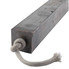 Lead Round Sash Window Weight - 27.55lb (12.5kg) - 600 x 44 x 44mm