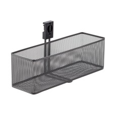 elfa Garage+ Storage Top Track System - Deep Mesh Basket for Storage Track - Matt Grey