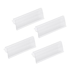 elfa Top Track System - Label Holder for Wire Shelf - 102 x 33mm - Translucent