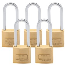 Burg Wachter Long Shackle Magno Padlock - 40mm Body - 22 x 65mm Shackle - Keyed Alike - Pack of 5