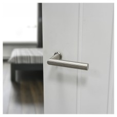 Hoppe Satin Nickel Door Handles on Round Mini Rose - Amsterdam Range 