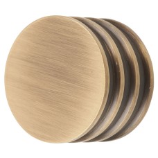 Frelan Hoxton Sturt Round Cabinet Knob - 30mm Diameter - Antique Brass