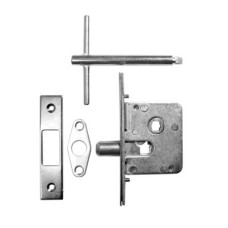 Jedo Budget Lock, Key and Escutcheon - Mortice - 110 x 19mm - Zinc Plated