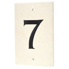 Limestone Screw Fix Door Numeral - 7 - 140 x 90mm - Natural Limestone