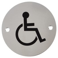 Exel Disabled Toilet Door Sign - 75mm Di...