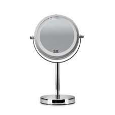 Croydex Freestanding LED 3x Magnifying Bathroom Mirror -300 x 180 x 120mm - Chrome