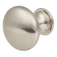 Exel Domed Round Cabinet Knob - 30mm Diameter - Satin Nickel