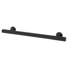 Exel York 12mm Partially Knurled T-Bar Cabinet Pull Handle - 160mm Centres - Matt Black