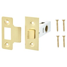 Exel Budget Tubular Latch - 65mm Case - 44mm Backset - Square - Brass Plated