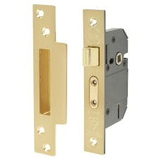 Yale M560 BS3621:2007 5 Lever Sashlock - 64mm Case - 44mm Backset - Polished Brass