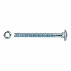 Carriage / Coach Bolt with Nut - M10 x 150mm - Zinc Plated - Pack of 5