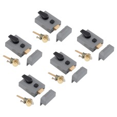 Exel Deadlocking Nightlatch - 60mm Backset - Grey Case/Polished Brass Cylinder - Pack of 5