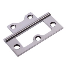 Flush Door Hinge - 60 x 41 x 1.4mm - Polished Chrome - Pair