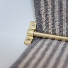 Exel Stair Rod with Plain Finials - 900mm Length - Satin Brass