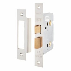 Exel Contract Bathroom Lock - 76mm Case - 57mm Backset - Polished Nickel 