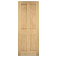 LPD London 4 Panel Unfinished Solid Inte...