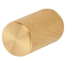 Carlisle Brass Knurled Cylinder Cabinet Knob - 18mm Diameter - Satin Brass