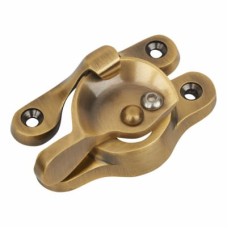 Heritage Brass Heavy Duty Locking Fitch Sash Window Fastener - 77.6 x 25mm - Antique Brass
