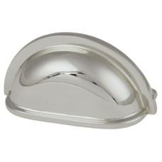 Exel Cabinet Cup Handle - 76mm Centres - Polished Chrome