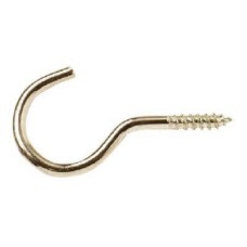 Unshouldered Cup Hook - 38mm Hook - Nickel Plated - Pack of 10