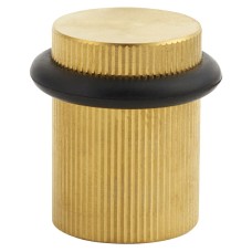 Hampstead Lines Floor Door Stop - 22 x 30mm - PVD Satin Brass