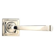 From The Anvil Polished Nickel Door Handles on Square Rose - Avon Range 