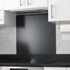 Exel Aluminium Kitchen Splashback - 600 x 750mm - Matt Jet Black