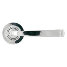 From The Anvil Polished Chrome Door Handles on Round Rose - Avon Range 