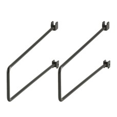 elfa Twin Slot Shelving System - Wall Upright Shelf Book End - 250mm Length - Graphite - Pack of 2
