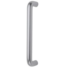 Exel 19mm D-Bar Door Pull Handle - Bolt Fix - 225mm Centres - Satin Aluminium