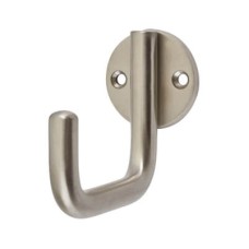Hampstead Single Coat Hook - 50 x 30mm - Satin Stainless Steel