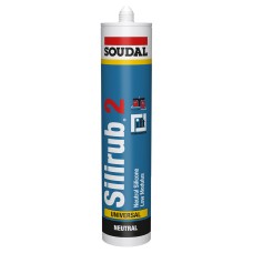 Soudal Silirub 2 Neutral Silicone Sealant - 300ml - Black