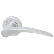 Serozzetta by Carlisle Brass Satin Chrome Door Handles on Round Rose - Olivier Range 